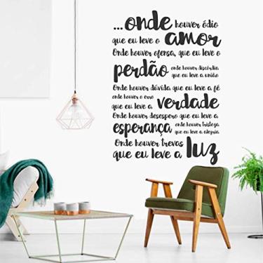 Imagem de Adesivo De Parede Decorativo Oração São Francisco 50x80cm