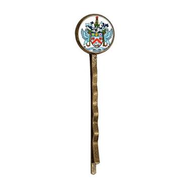 Imagem de Saint Kitts and Nevis National Emblem Retro Metal Hair Bobby Pin Headwear