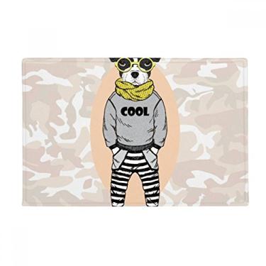 Imagem de DIYthinker Roupa de cachorro em aquarela adorável ilustração tapete antiderrapante tapete para porta de banheiro