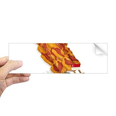 Imagem de DIYthinker Adesivo retangular de Singapura Satay tradicional para janela de notebook