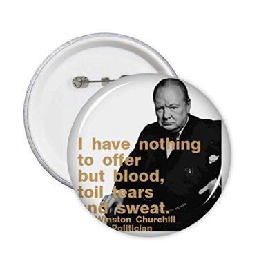 Imagem de Churchill Broche do Primeiro Ministro Britânico Emblema Emblema Acessório Decoração 5 peças