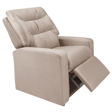 Imagem de Poltrona Reclinável Paris Suede Areia