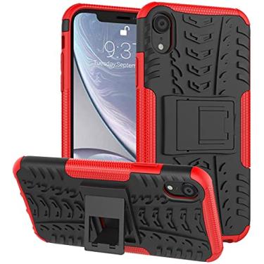 Imagem de Capa Capinha Anti Impacto Para Apple iPhone X e Xs com Tela de 5.8" polegadas Case Armadura Hybrid Reforçada Com Desenho De Pneu - Danet (Vermelha)