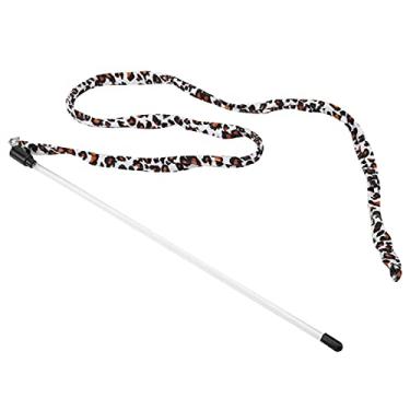 Imagem de Leopard Cat Teaser, Print Tail Stick Chaser 1Pc Toy Teaser com Bell Cat Brinquedo engraçado, Animais de estimação Animais para Gatos Cães