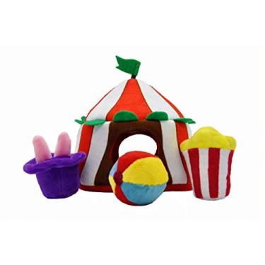 Imagem de HugSmart Pet - Happy Circus |Squeaky Hide and Seek Plush Dog Toys | Cute Interactive Plush Puzzle Toys for Small/Medium Dogs (Happy Circus)