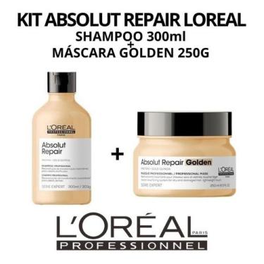 Imagem de Kit Absolut Repair Loreal Sh 300ml + Mascara Golden 250g