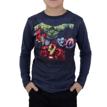 Imagem de Camiseta Infantil Masculina Brandili Avengers Cinza - 5553