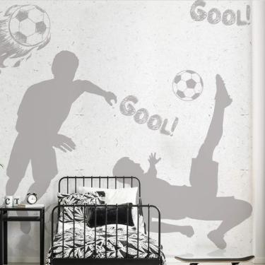 Imagem de Papel de Parede Quarto Menino Jogo de Futebol Painel 6m² - Quartinhos