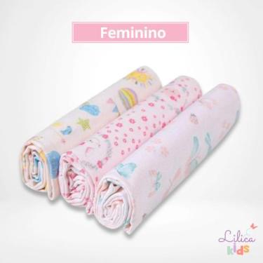 Imagem de Cueiro Flanelado Karinho 100% Algodão 80x50cm 3 e 6 unidades - Papi