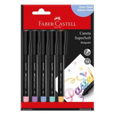 Imagem de Caneta SuperSoft FABER-CASTELL 1.0 mm Estojo com 5 Cores