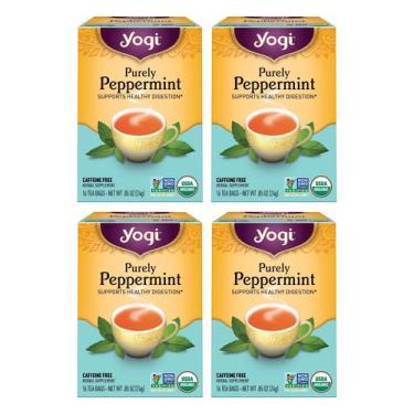 Imagem de Tea Yogi Purely Peppermint Tea 16 saquinhos de chá sem cafeína