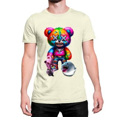 Imagem de Camiseta Masculina Urso X Cores Ref02 Estampado Camisa Algodão Malha P