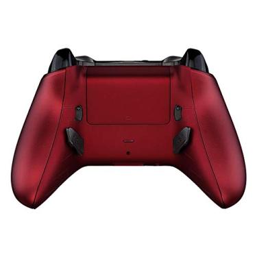 Imagem de eXtremeRate Lofty Kit de remapeamento programável e parada de gatilho, chips de mofo e redesenhado para traseira e trilhos laterais e botões traseiros e trava de gatilho para Xbox One S X Controller 1708 – Vermelho escarlate de toque macio