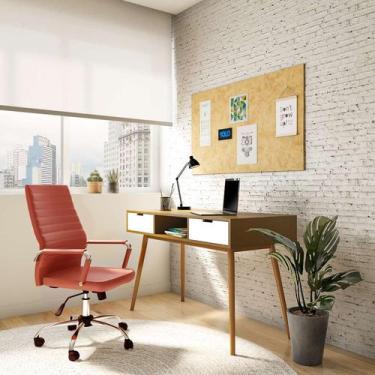 Imagem de Cadeira de Escritório Diretor Giratória Pinheiros Marrom - Mobly