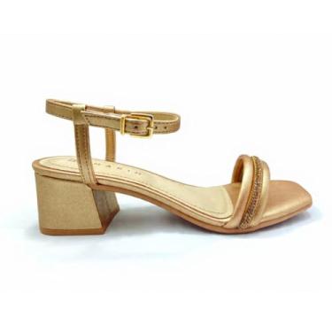 Imagem de SANDALIA FEMININA RAMARIM 2530202 (GOLDEN NATURAL, BR, Adulto, Numérico, 37)