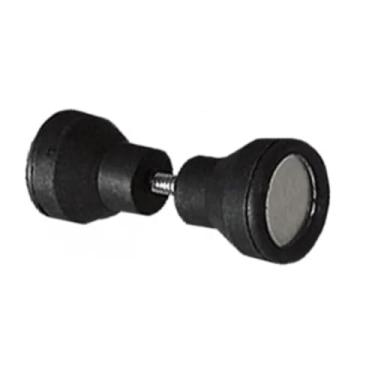 Imagem de PUXADOR DUPLO BOX BANHEIRO ACRILICO ABRIGO PIA KIT 4 PCS (Preto)