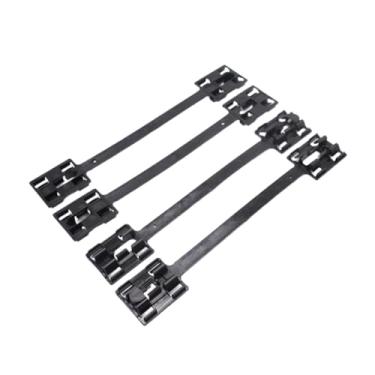 Imagem de Mqetly 4 peças de grampos para tiras de soleira de saia lateral, clipes de moldagem de painel de soleira de saia lateral, tiras de grampo