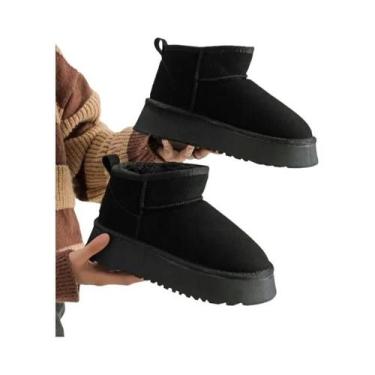 Imagem de Botas Chelsea de Neve Femininas - Quentes, de Camurça e Pelúcia - Idea