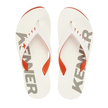 Imagem de Chinelo Sandália Sandália Kenner Red Branco e Laranja-Masculino