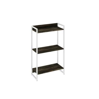 Imagem de Estante Dynamica 60x30x104cm C/03 Prateleiras Carvalho Dark / Est.branca Carvalho Dark / Est.branca