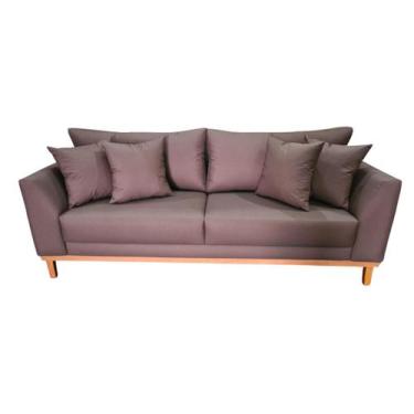 Imagem de Sofá Pierri Tecido Acquablock Impermeável Pé Base Madeira 200cm - 4R E