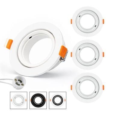 Imagem de 3 Spot Recuado Embutir Led Mr16 Gu10 Redondo Luminária Sala Quarto Lâm