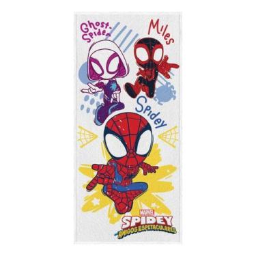 Imagem de Toalha de Banho Infantil Criança Juvenil Spidey Algodão Felpuda 60x120