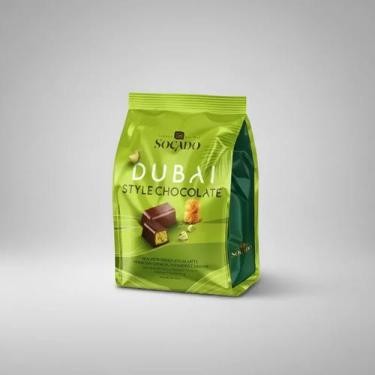 Imagem de Bombom Socado Dubai Chocolate Ao Leite C/ Pistache E Kadayif