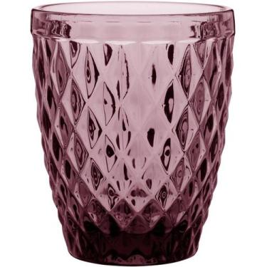 Imagem de Copo Home&Co 10x8x8cm Vidro Rosa 270ml 6pçs para Bar Festa e Mesa Post