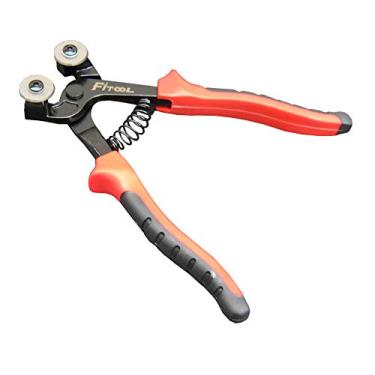 Imagem de Bicos de azulejo de vidro com rodas, ferramenta de trabalho de azulejo de mosaico de vidro tingido, com duas rodas de corte de carboneto de tungstênio de 7/8 polegadas, alicates de corte de azulejo de cerâmica, alicates de azulejo e mosaico