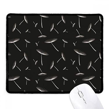 Imagem de Mousepad branco com flores de dente-de-leão tapete de borracha para jogos