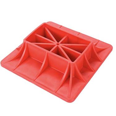 Imagem de Base de elevação Jack Off Road/estabilizador – Um acessório essencial para o conector de elevação de alta e base de tomada de fazenda com 17,78 x 10,16 cm para evitar que o conector afunde no chão | Feito com plástico resistente para durar