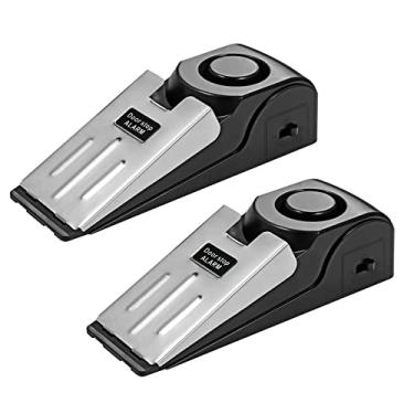 Imagem de Alarme de parada de porta, pacote com 2, 120 dB rolha de porta, alarme de parada de porta, ótimo para viagens, hotel, casa, segurança, porta de segurança, ferramentas de segurança