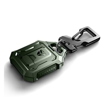 Imagem de Dexnor Capa de corpo inteiro à prova de choque para AirTag, capa protetora antiperda, porta-chaves com chaveiro e mosquetão para chaves, bagagem, coleira de gato e cão, protetor para Apple Air Tag