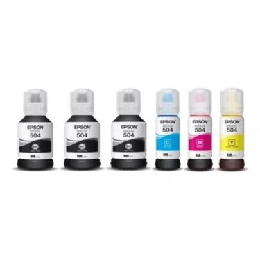 Imagem de REFIL Tinta 504 3BK 1C 1M 1Y p/ L4150 L4160 L4260 L6161 L6171 L6191 L1