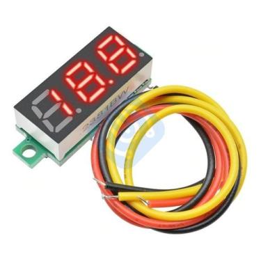 Imagem de Mini Voltímetro Digital 3 Fios Led 0-100v Remote Bateria Som - TopMixS