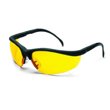 Imagem de MCR Safety KD114AF Óculos de segurança Klondike com armação preta fosca e lente âmbar antiembaçamento
