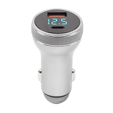 Imagem de Carregador de carro Grcfumo 36W, adaptador de carregamento rápido de carro em liga de alumínio, carregador de carro com display digital, carregador de isqueiro de carro para