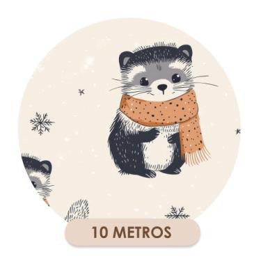 Imagem de Papel de Parede Adesivo Inverno Gaxinim Fofo  - Bazar dos Quadros, 6 M