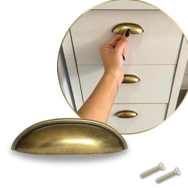 Imagem de Kit 4 Puxador Concha para Armário, Porta e Gaveta Armário em Metal - C