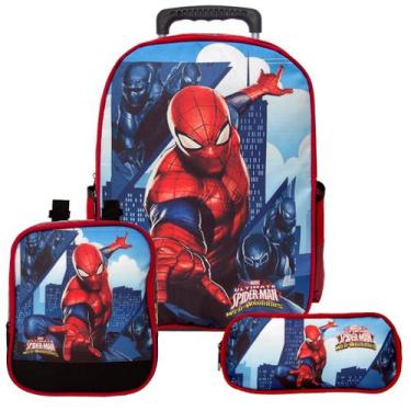 Imagem de Bolsa de Rodinha Infantil c/ Lancheira Spider Man Toys 2U