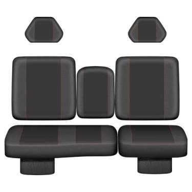 Imagem de BORDAN UTV Capa de assento impermeável para 2019-2024 CFMOTO UFORCE 1000, capas de assento resistentes 1680D UTV para 2022 2023 2024 Uforce 1000 XL assento dianteiro, preto (7 peças)