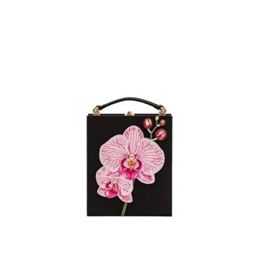 Imagem de JW PEI Bolsa clutch feminina em formato de livro, Orquídea preta, 7.87 x 6.3 x 1.57 inches