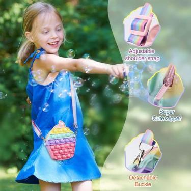 Imagem de Pop Shoulder Bag Fidget Toy Pack, Push Pop Bubble Purse Han - HUOGUO