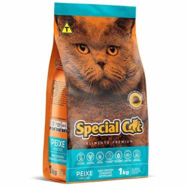 Imagem de Ração Premium Special Cat Para Gatos Adultos Sabor Peixe 1 kg - MANFRI