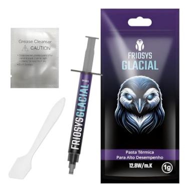 Imagem de Pasta Termica 12.8 W/mk 1g Glacial Processador PC Gamer Notebook PS4 PS5 Xbox Placa Video Dissipador Calor Cinza Prata Friosys