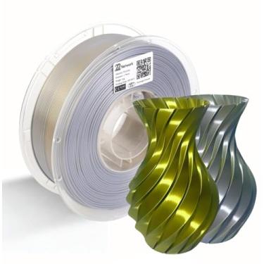 Imagem de 22 Network Filamento PLA de seda 1,75 mm, carretel de 1 kg (1 kg), 62 cores para escolher, superfície de seda brilhante e sem entupimentos, precisão ± 0,02 mm, serve na maioria das impressoras 3D FDM