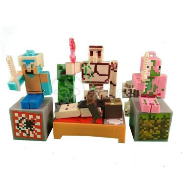 Imagem de Kit Minecraft 2 Bonecos + ... Branco