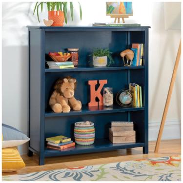 Imagem de Estante infantil 3 prateleiras Guidecraft Taiga Azul-marinho em madeira pinus e MDF 106cm