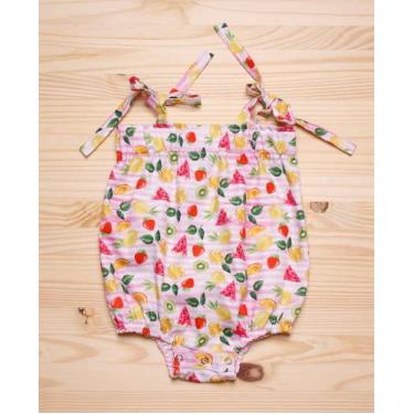 Imagem de Macaquinho Romper Infantil Menina - Salada de Frutas - no-brand, P {3-